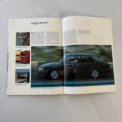1990 Saab 900 Car Sales Brochure Catalog Saab 900 Cabriolet Turbo Aero SWEDISH