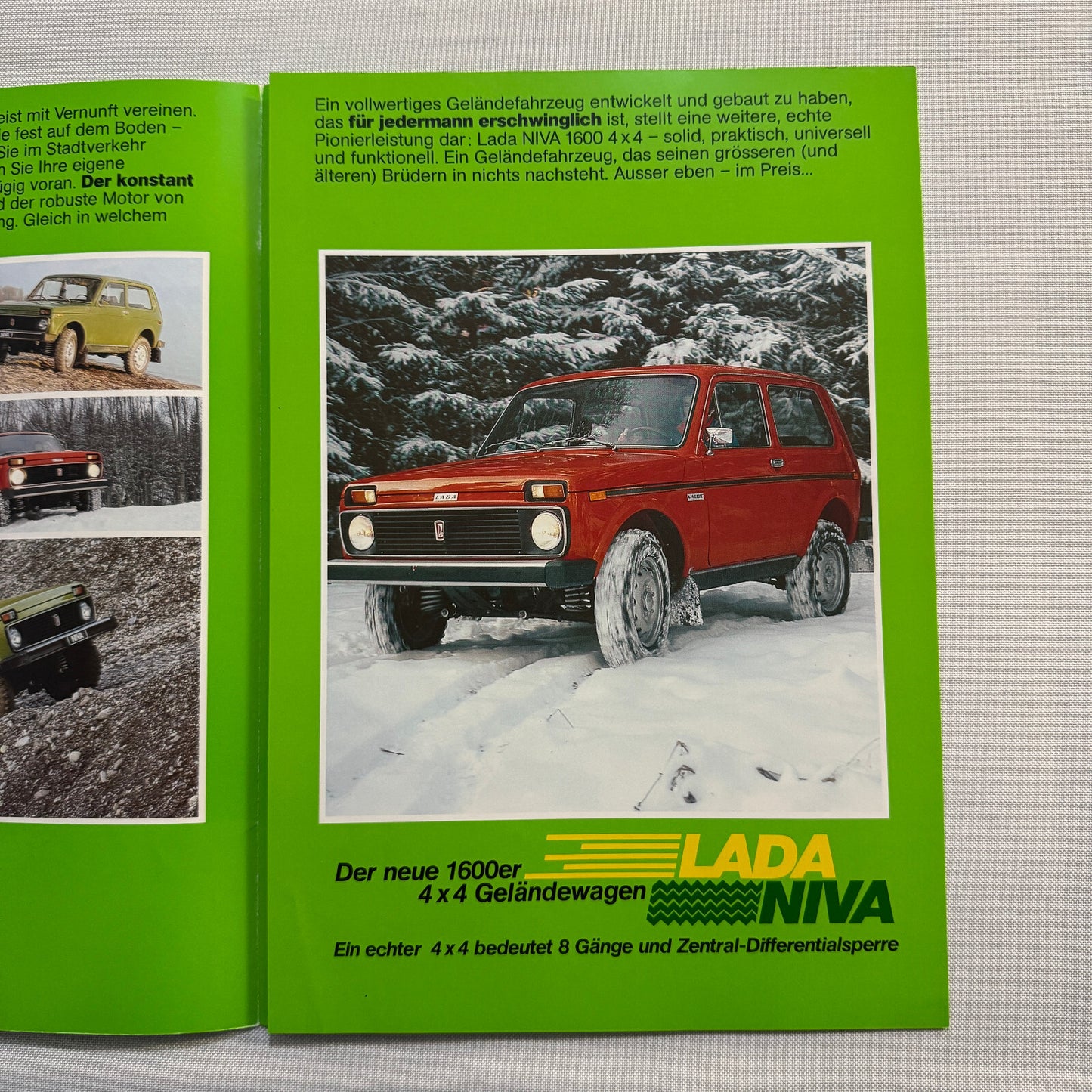 Lada Niva 1600 Car Sales Brochure Catalog Advertising Vintage German Text