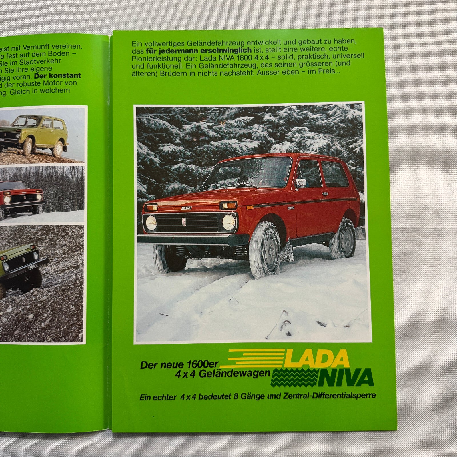 Lada Niva 1600 Car Sales Brochure Catalog Advertising Vintage German Text