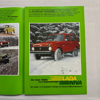 Lada Niva 1600 Car Sales Brochure Catalog Advertising Vintage German Text