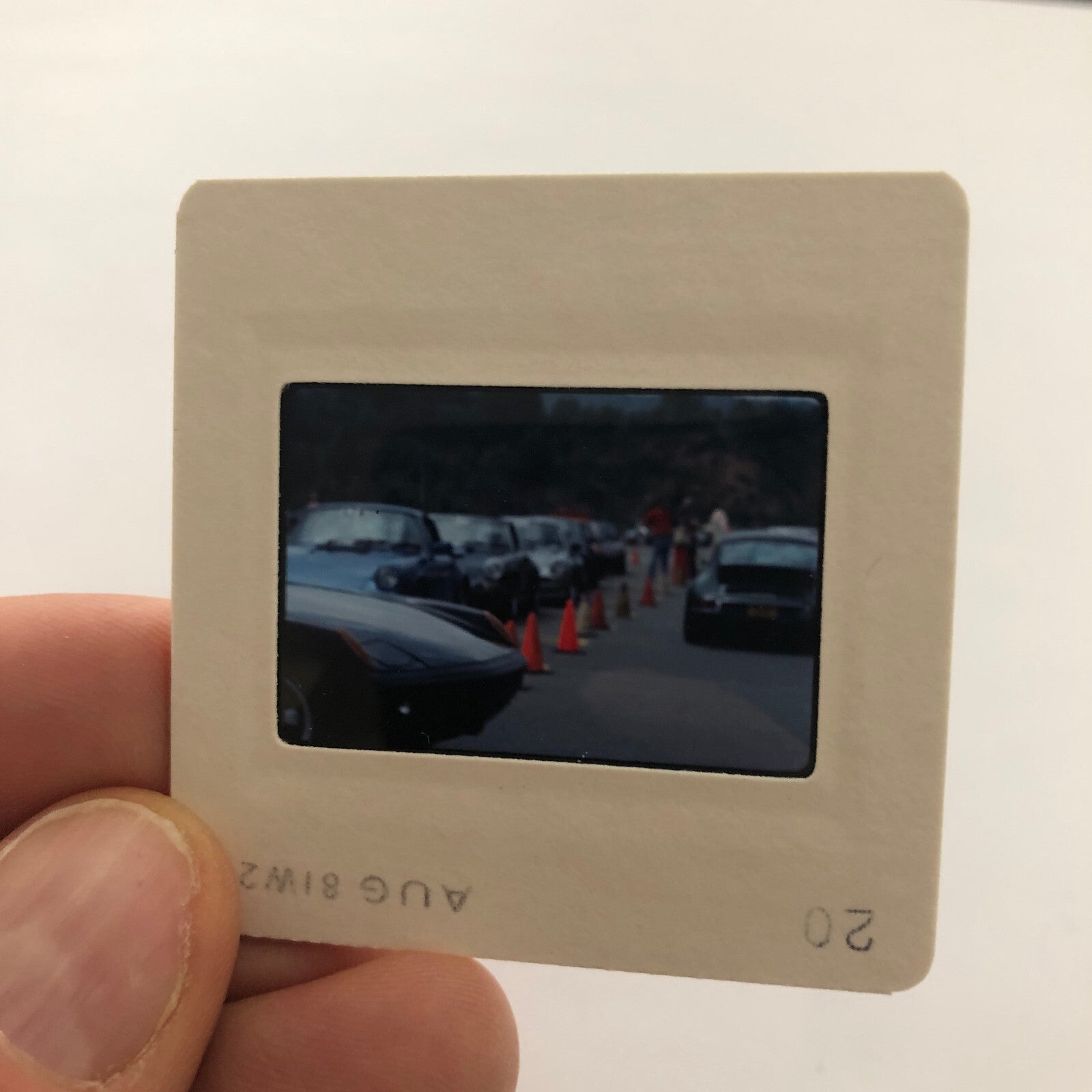 Porsche 911 Car Show or Autocross 35mm Photo Slide Vintage 1981