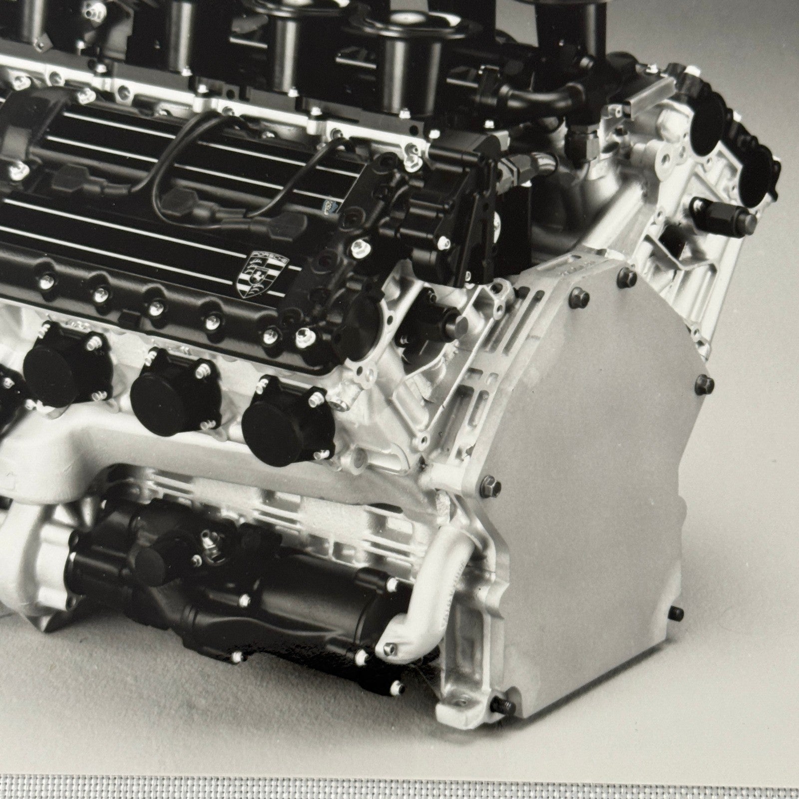 Porsche Car Engine Photo Photograph Print Unidentified