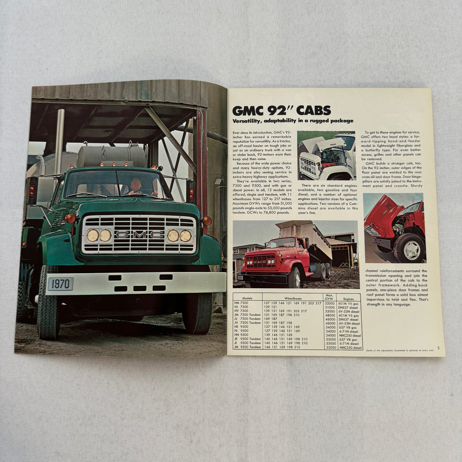 1970 GMC Heavy Duty and Medium Duty Truck Sales Brochure Catalog Astro Vintage