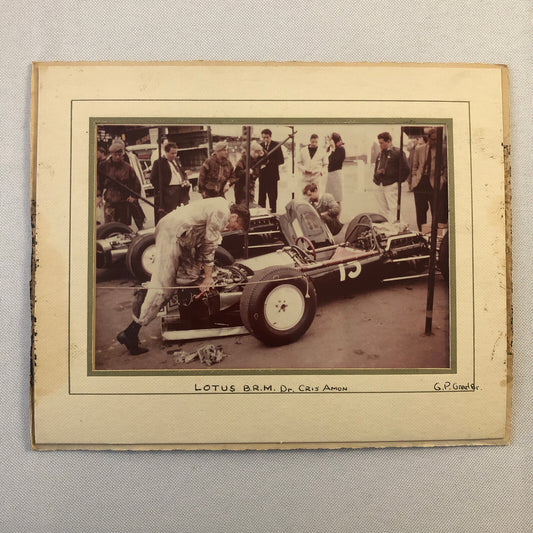 Chris Amon Lotus BRM Racing Car Vintage Photo Photograph Print