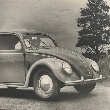Vintage Volkswagen VW Beetle Bug Car Photo Photograph Print Technik Archiv