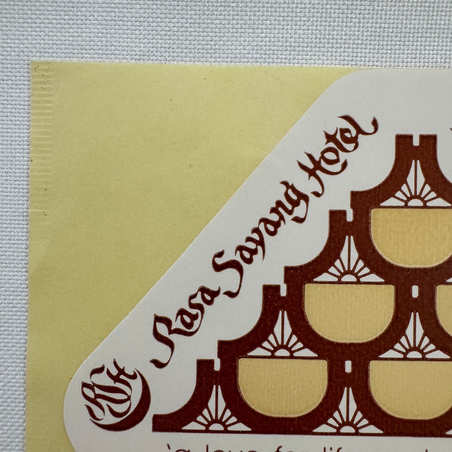 Vintage Travel Luggage Label Sticker Decal Rasa Sayang Hotel Malaysia 1983