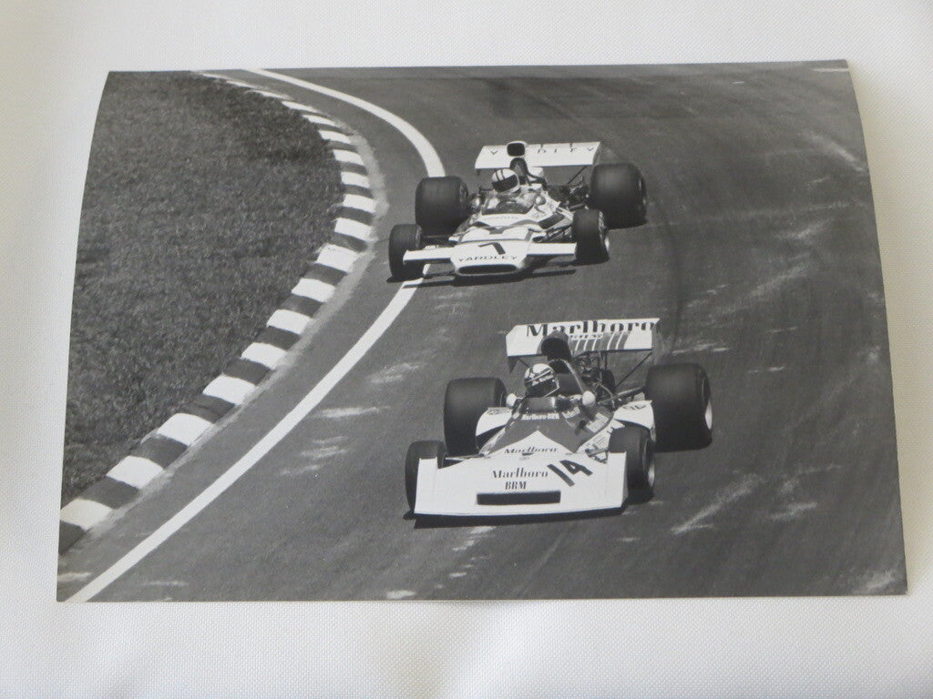 Vintage 1973 Brazilian Grand Prix Racing Photograph Photo Hulme Clay Regazzoni