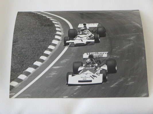 Vintage 1973 Brazilian Grand Prix Racing Photograph Photo Hulme Clay Regazzoni