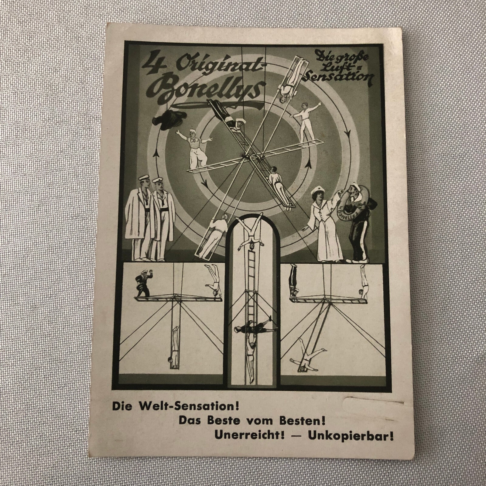 Circus Acrobat Act Postcard Post Card Vintage 4 Original Bonellys