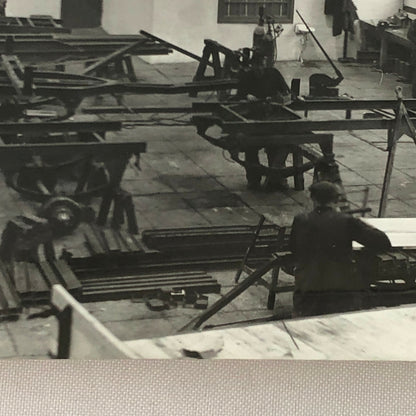 Antique Vintage Photograph of a Factory with Workers - Denmark Ergo Trailer ? 