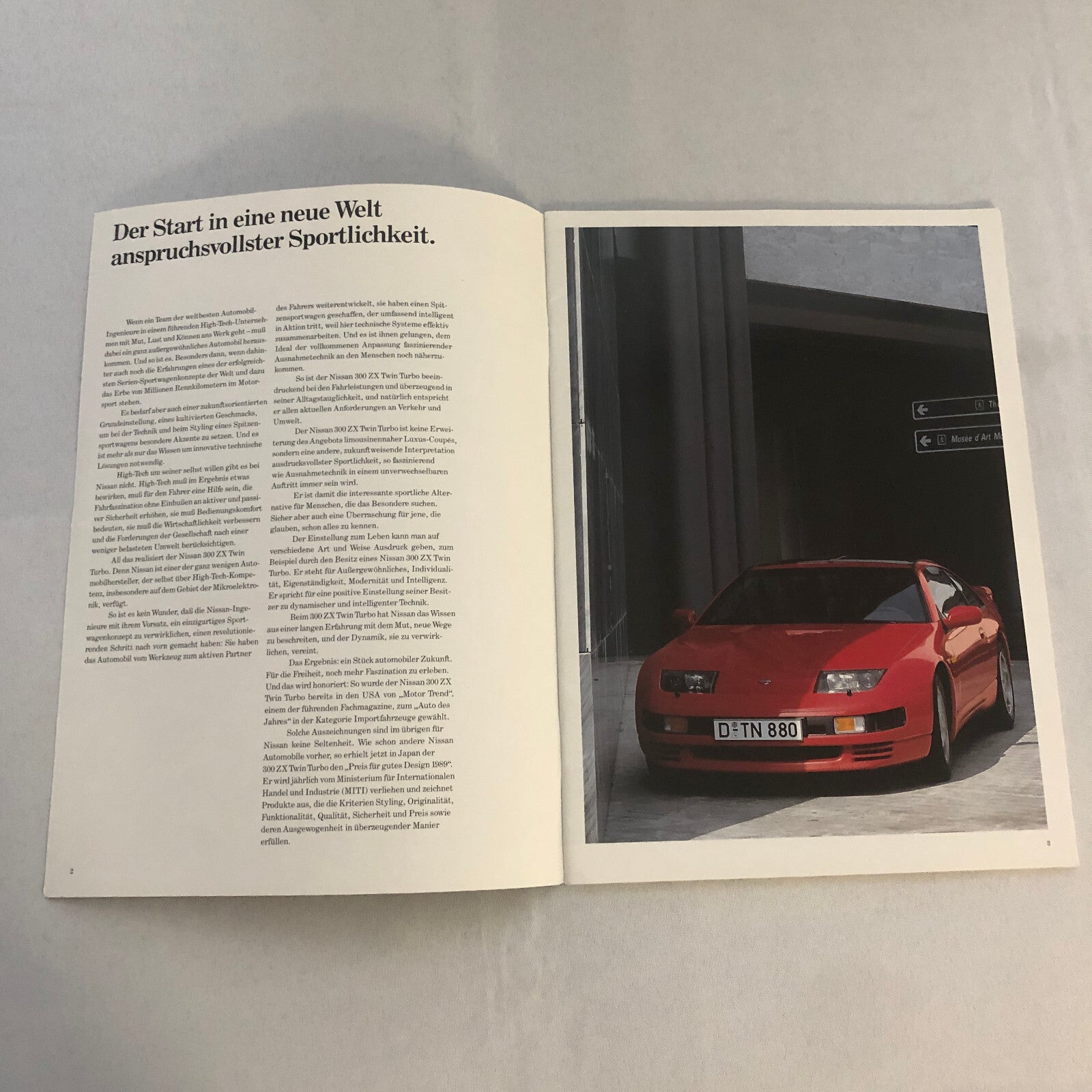 Nissan 300ZX Twin Turbo Sales Brochure Catalog German Text European 300 ZX Z