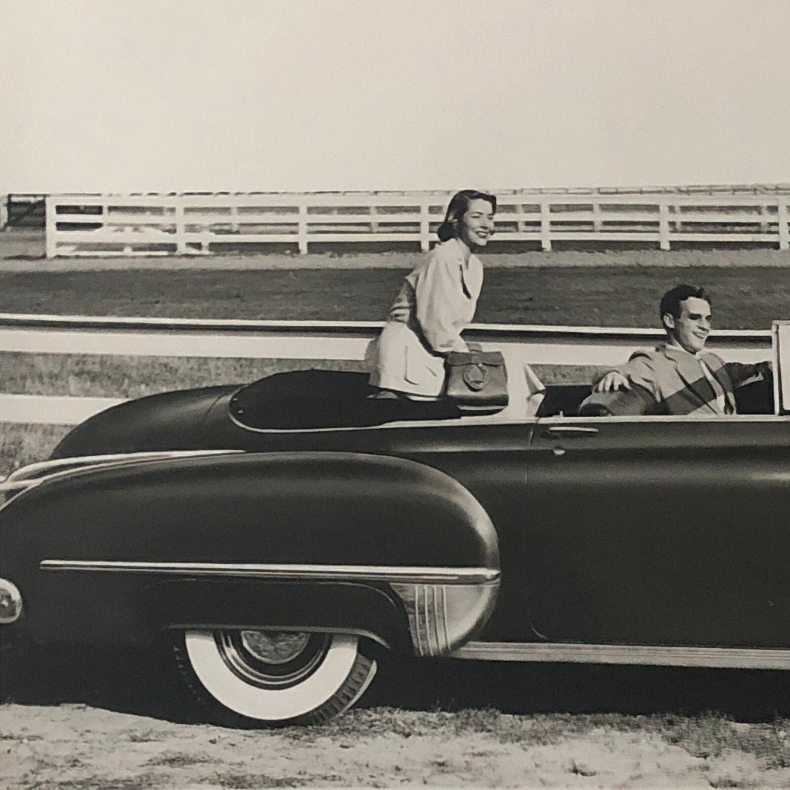 1949 Oldsmobile Series 98 Futuramic Convertible Factory Press Photo Photograph