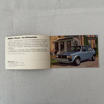 Volkswagen VW Car Sales Brochure Catalog Rabbit GTI Scirocco Vanagon Camper +