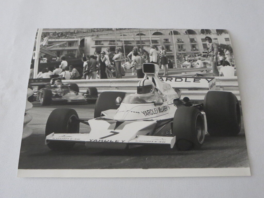 Vintage 1973 Monaco Grand Prix Photograph Photo - Denny Hulme McLaren Ford +