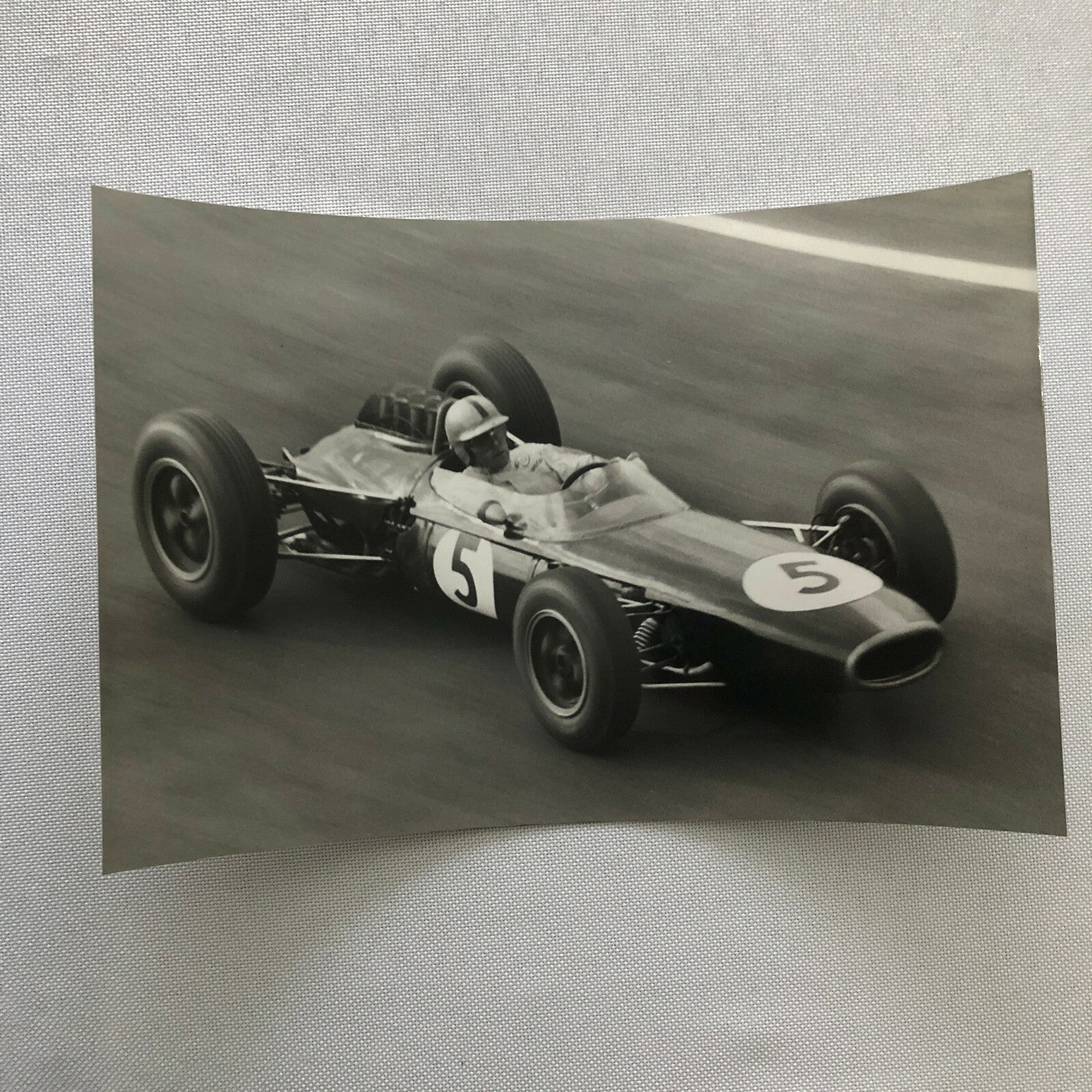 Vintage Racing Car Driver Photo Photograph Print 