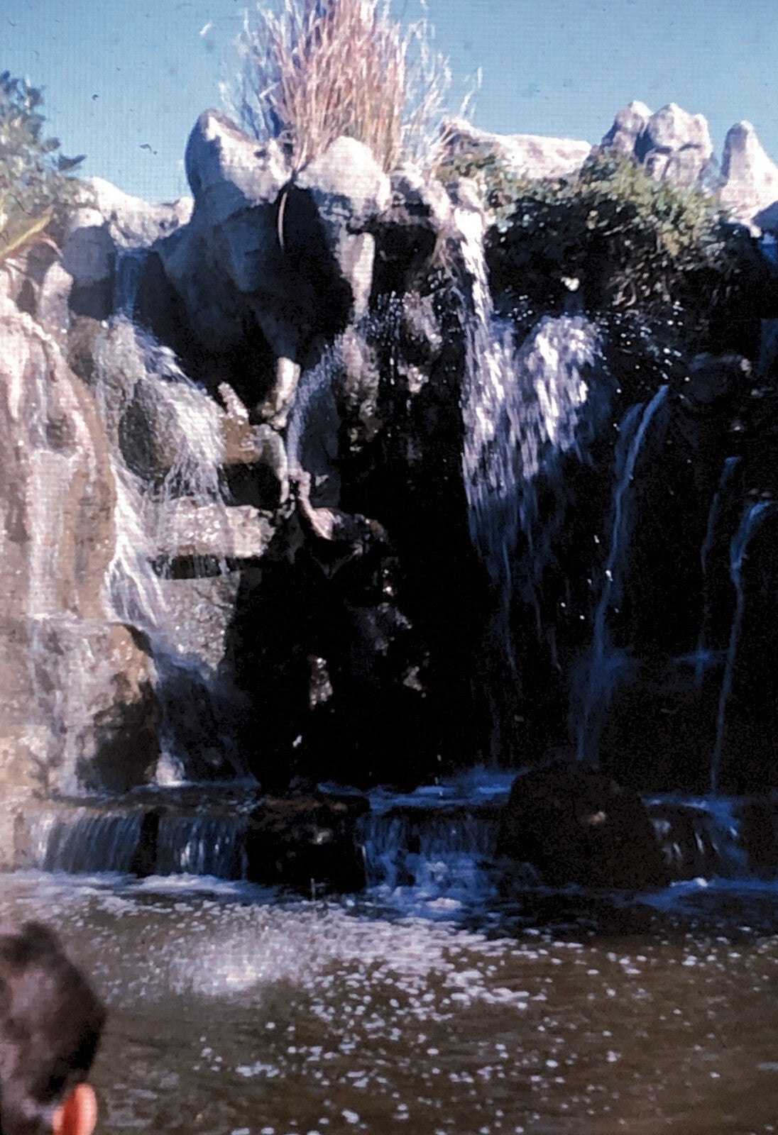 35MM Slide Photo Disney Land Waterfall as seen from Steamboat 1965