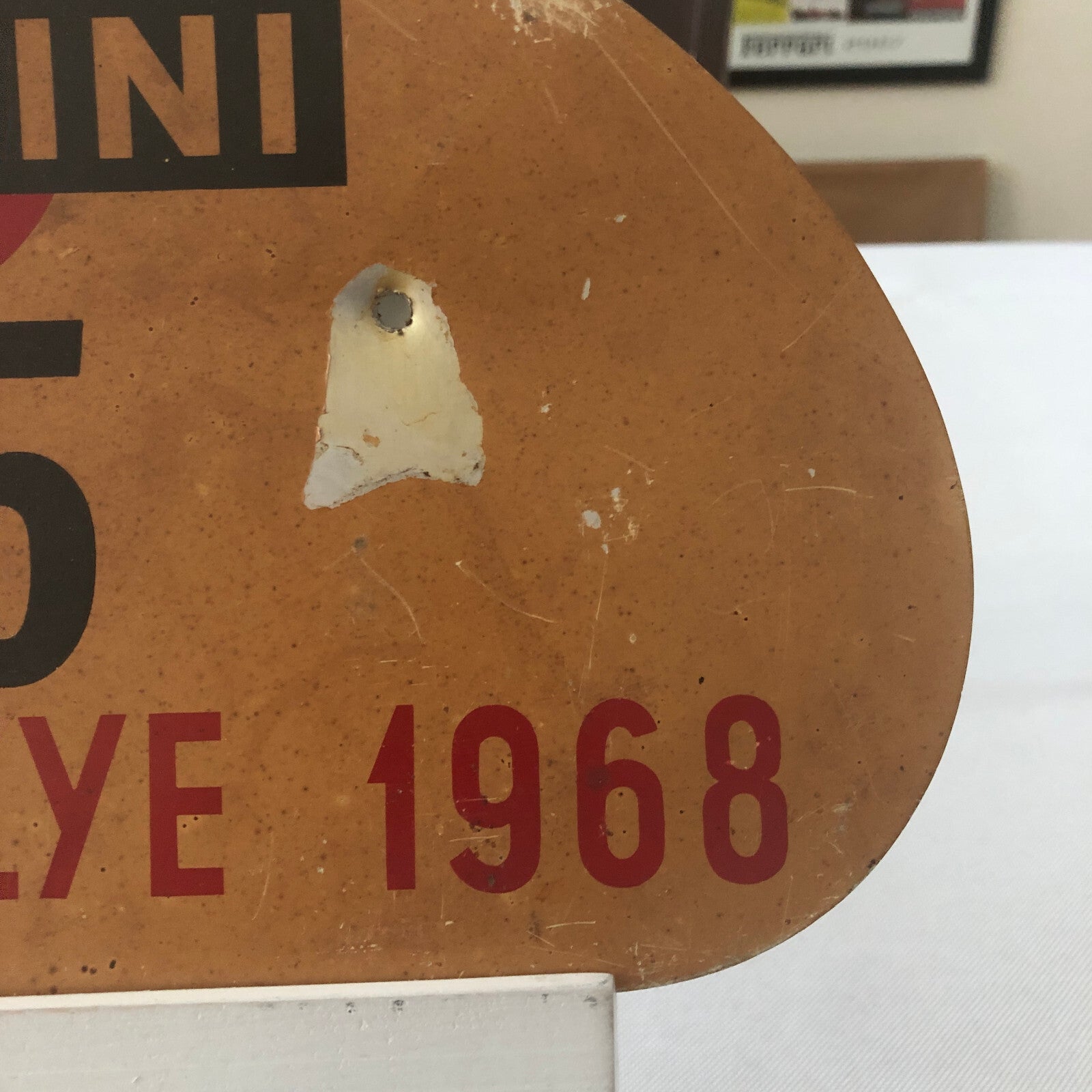 1968 Radio Rallye Car Rally Participant Plate w/ Martini Ad