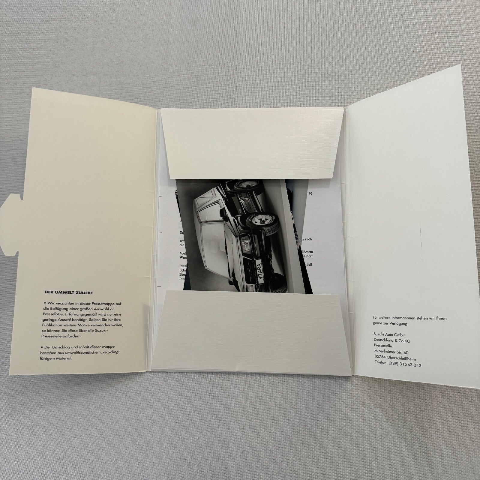 1995 Suzuki Vitara Press Kit Brochure Photos German Text European Market