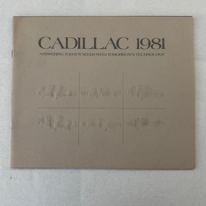 1981 Cadillac Car Sales Brochure Catalog Coupe DeVille Eldorado Seville Brougham