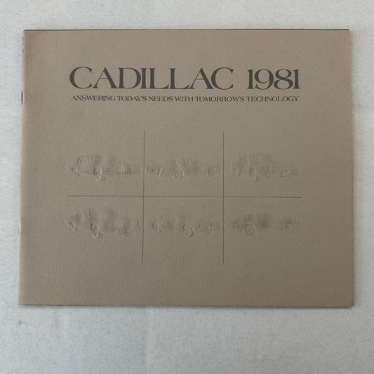 1981 Cadillac Car Sales Brochure Catalog Coupe DeVille Eldorado Seville Brougham