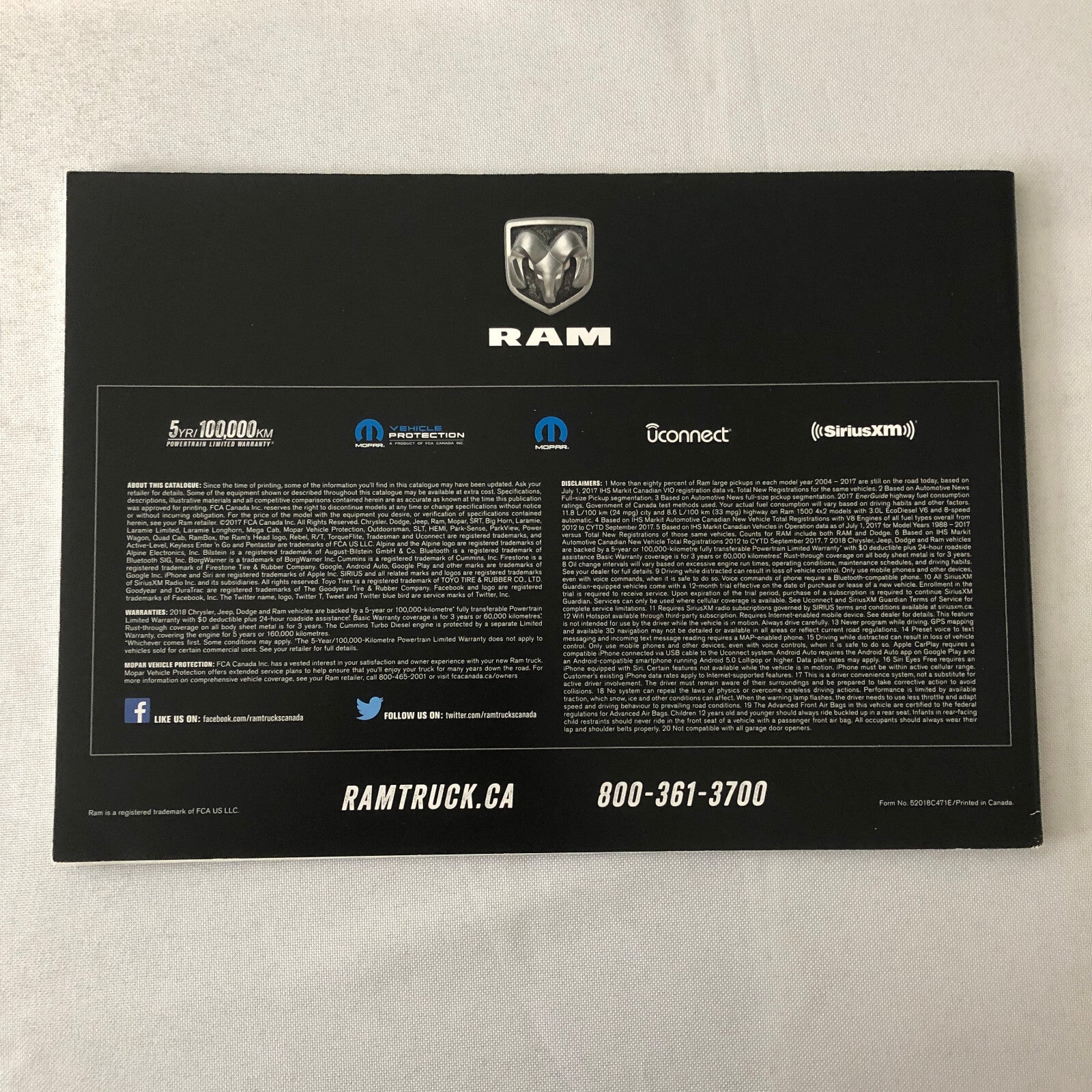 2018 Dodge Ram Pickup Truck Sales Brochure Catalog Big Horn Harvest Rebel ST +