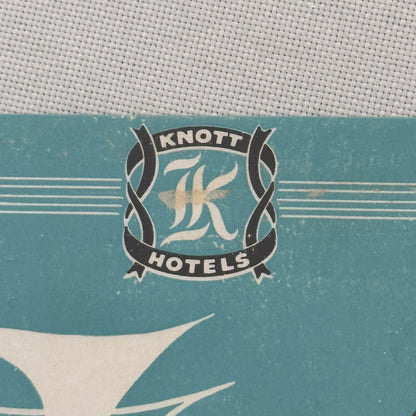 Vintage Hotel Travel Label Knott Hotels International Hotel New York Airport