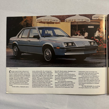 1982 Buick Skyhawk Car Sales Brochure Catalog Coupe Sedan Limited