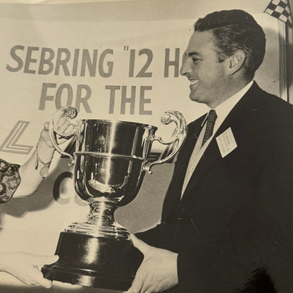 Vintage Racing Photo 1961 Sebring Race Trophy Alitalia Airlines