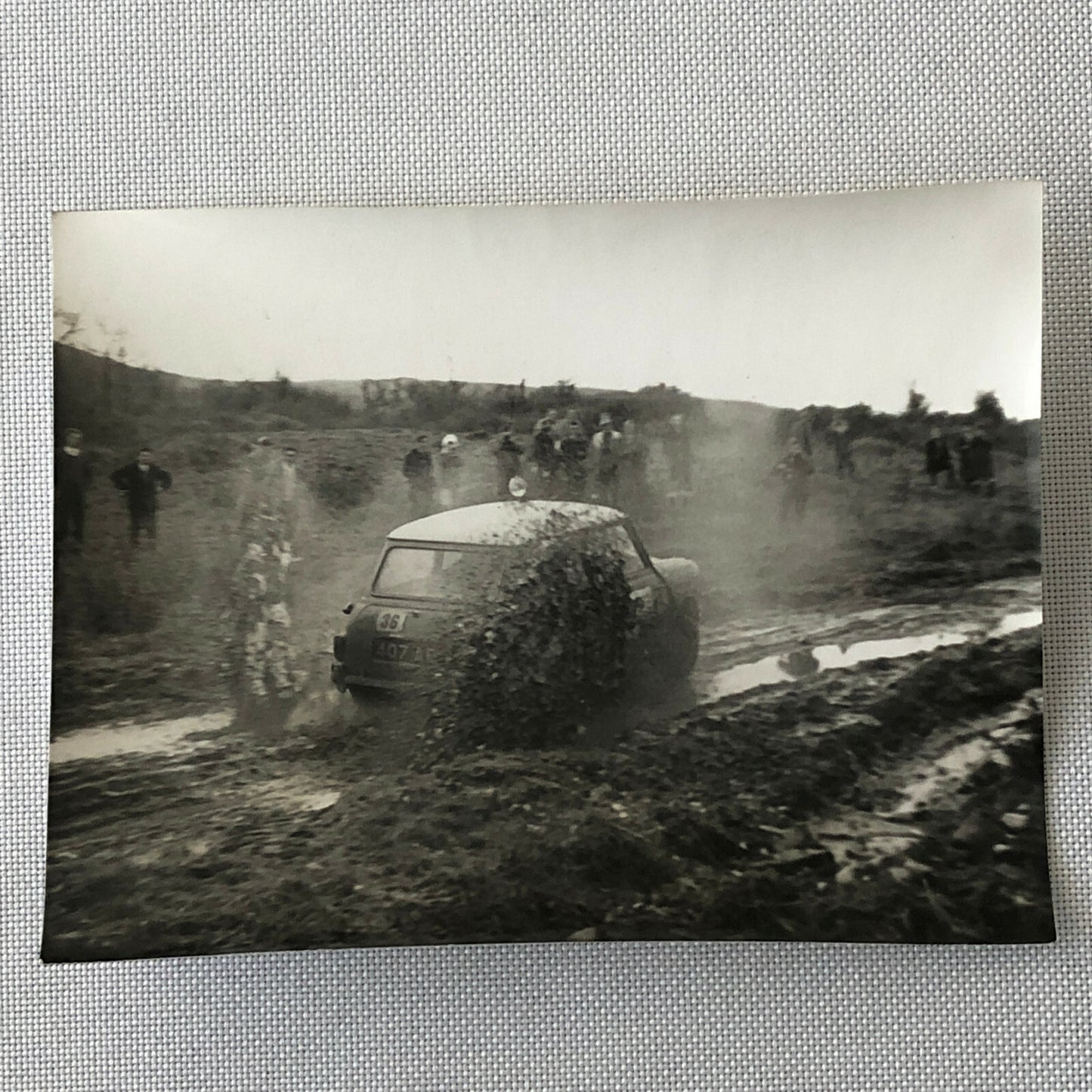 Vintage MINI Racing Car Photo Photograph Print - Rally Rallye Car ? 