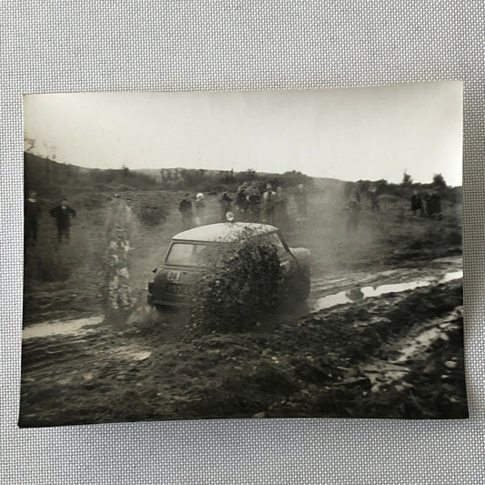 Vintage MINI Racing Car Photo Photograph Print - Rally Rallye Car ? 