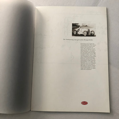 Bugatti Veyron EB 18/4 Concept Car Sales Brochure Catalog