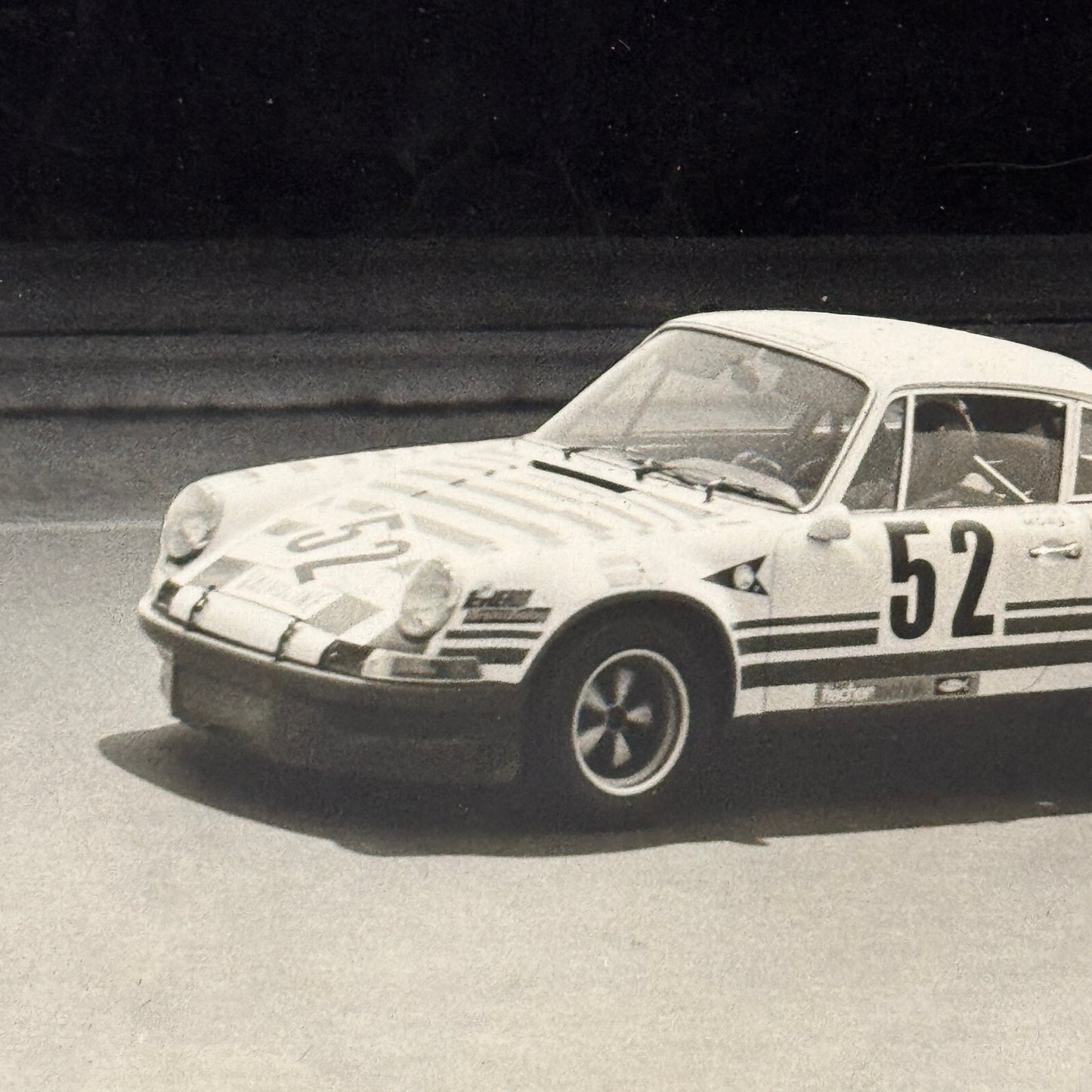Porsche 911 Racing Car Photo Photograph Highlighted for Print Use Vintage