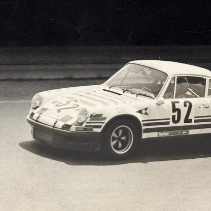 Porsche 911 Racing Car Photo Photograph Highlighted for Print Use Vintage