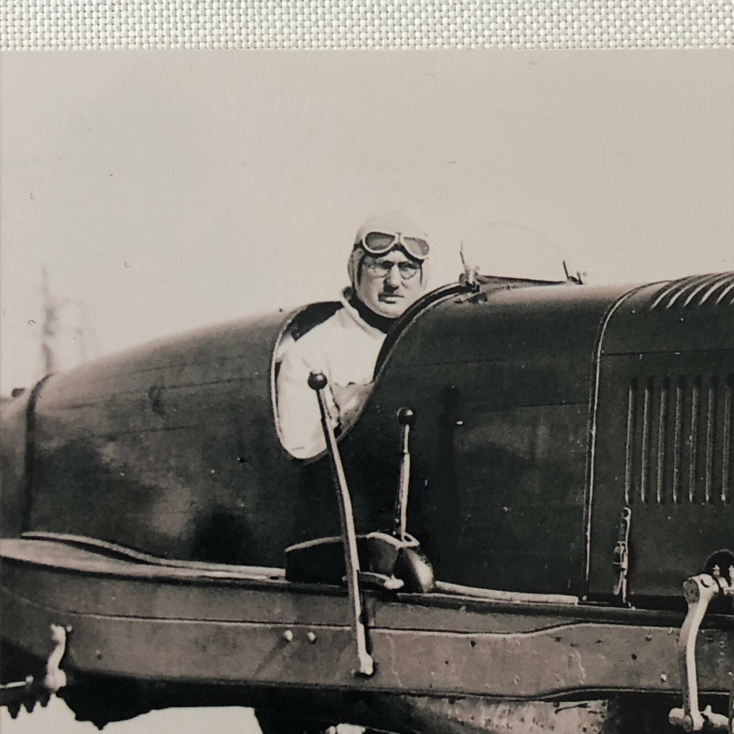 Vintage Early Racing Car and Driver Photo Photograph - Modern Era Print 