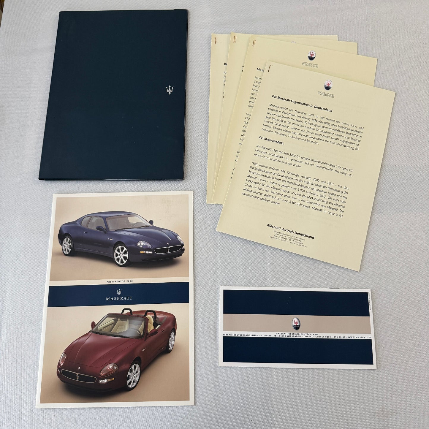 2003 Maserati Coupe & Maserati Spyder Press Kit Brochure Photo CD