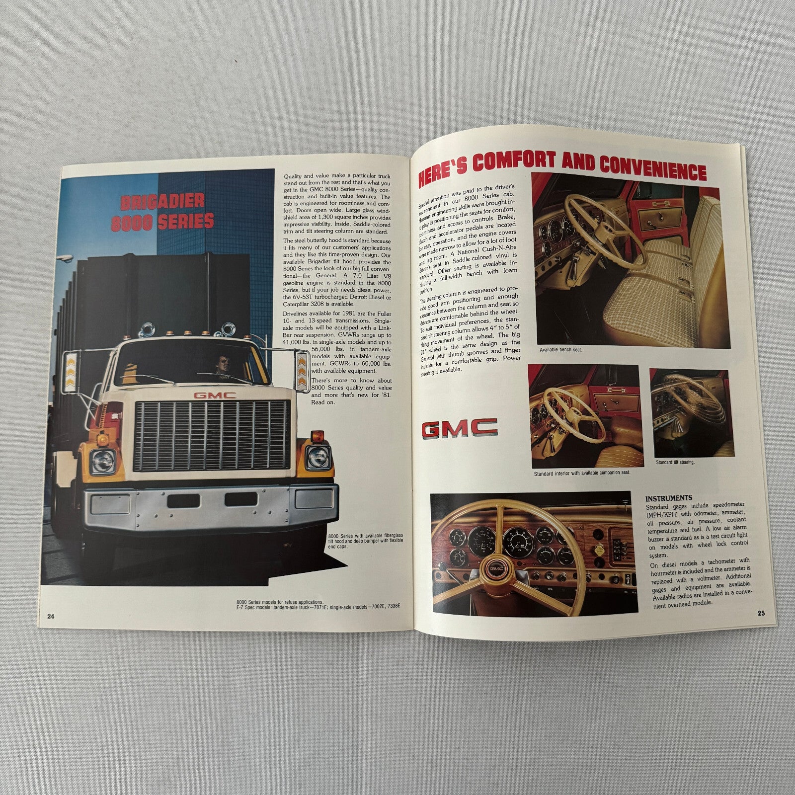 GMC Brigadier Truck Sales Brochure Catalog Advertising Vintage 8000 9500