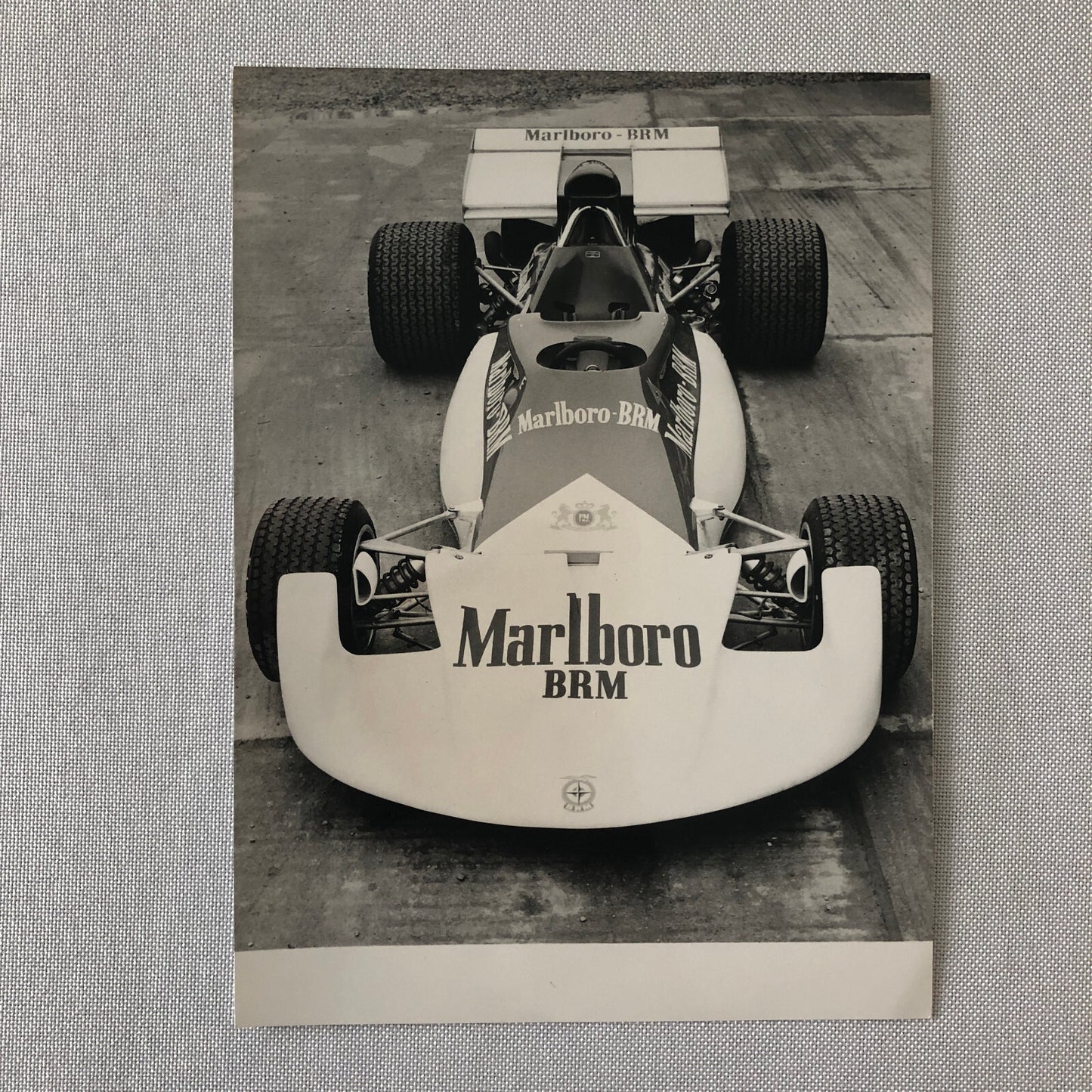 Vintage Racing Photo Photograph Marlboro Racing BRM Car