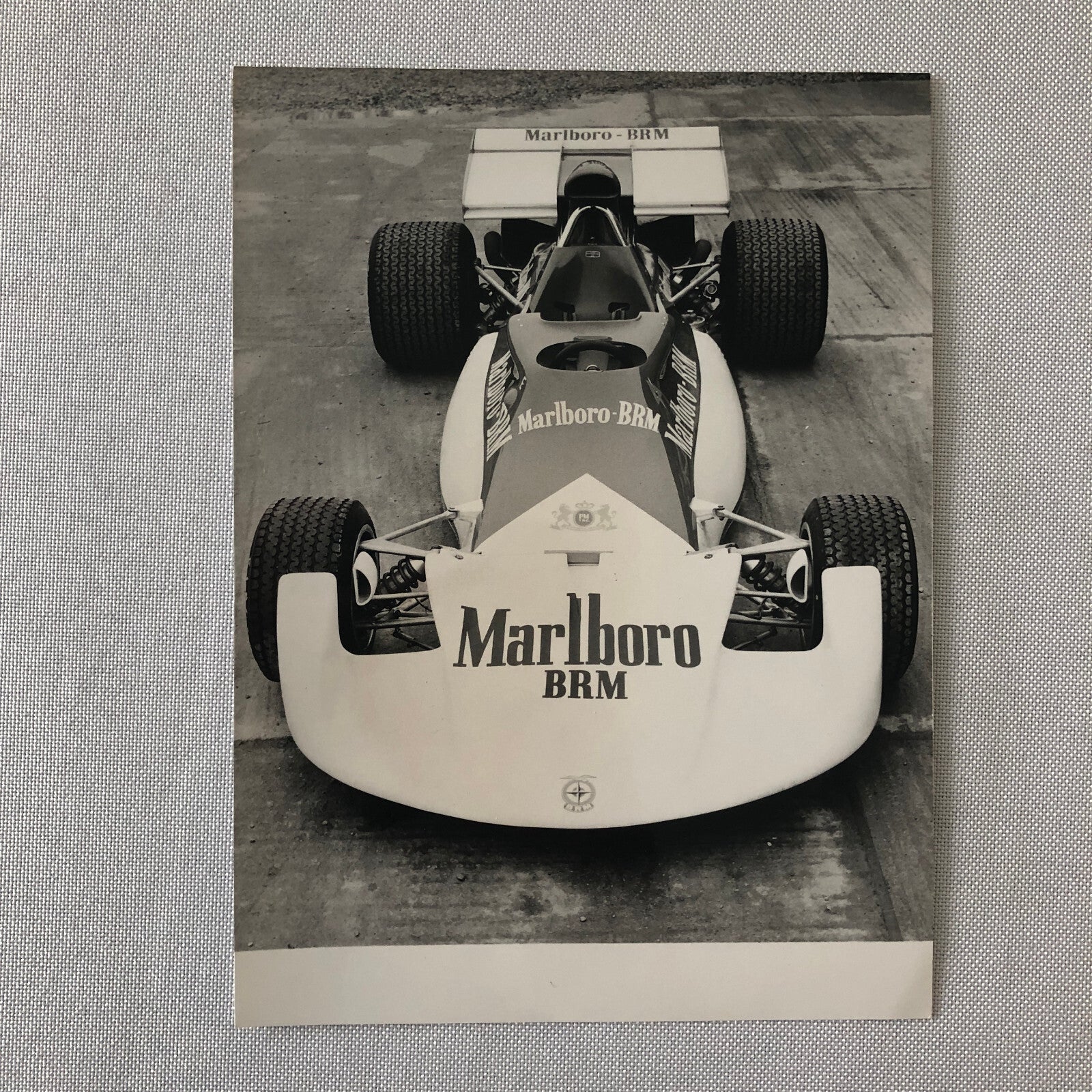 Vintage Racing Photo Photograph Marlboro Racing BRM Car