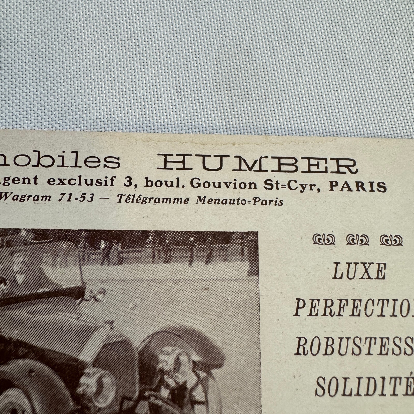 Automobiles HUMBER Advertisement Ad Vintage Car Automobile Humber Car