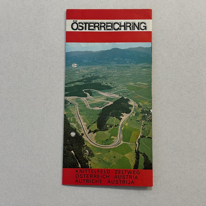 Vintage Osterreichring Austrian Grand Prix Race Track Program Formula 1 Racing