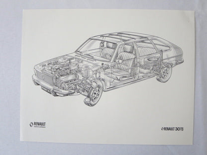 1977 Renault 30TS Press Kit Brochure Photos 30 TS Car