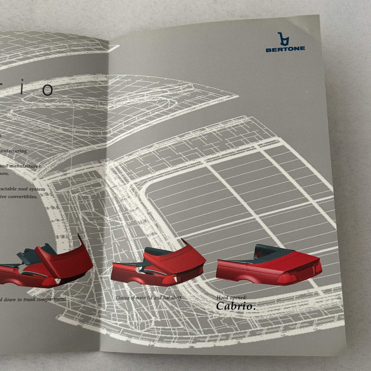Bertone Klapp Top Folding Convertible Top Sales Brochure BMW 3 Series