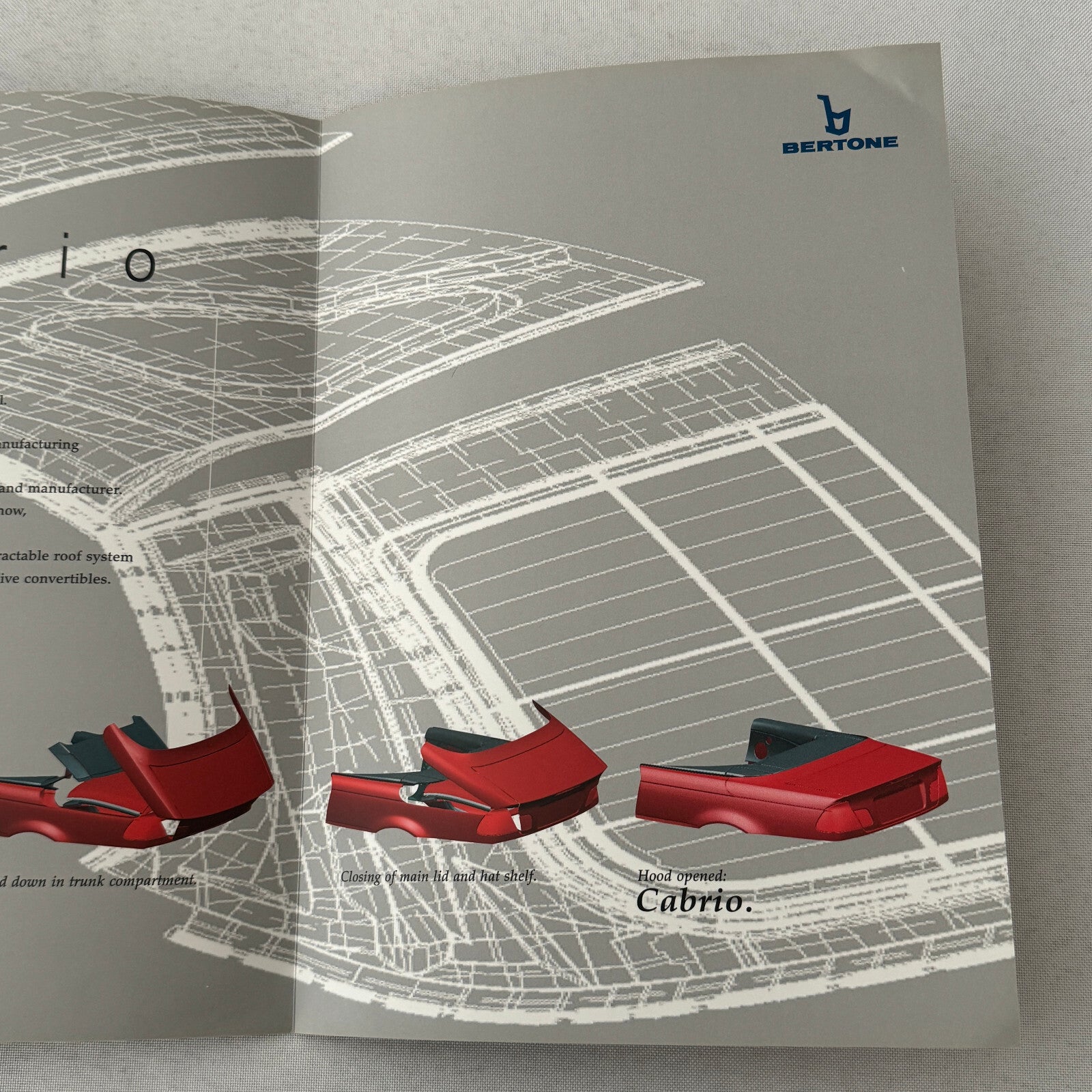Bertone Klapp Top Folding Convertible Top Sales Brochure BMW 3 Series
