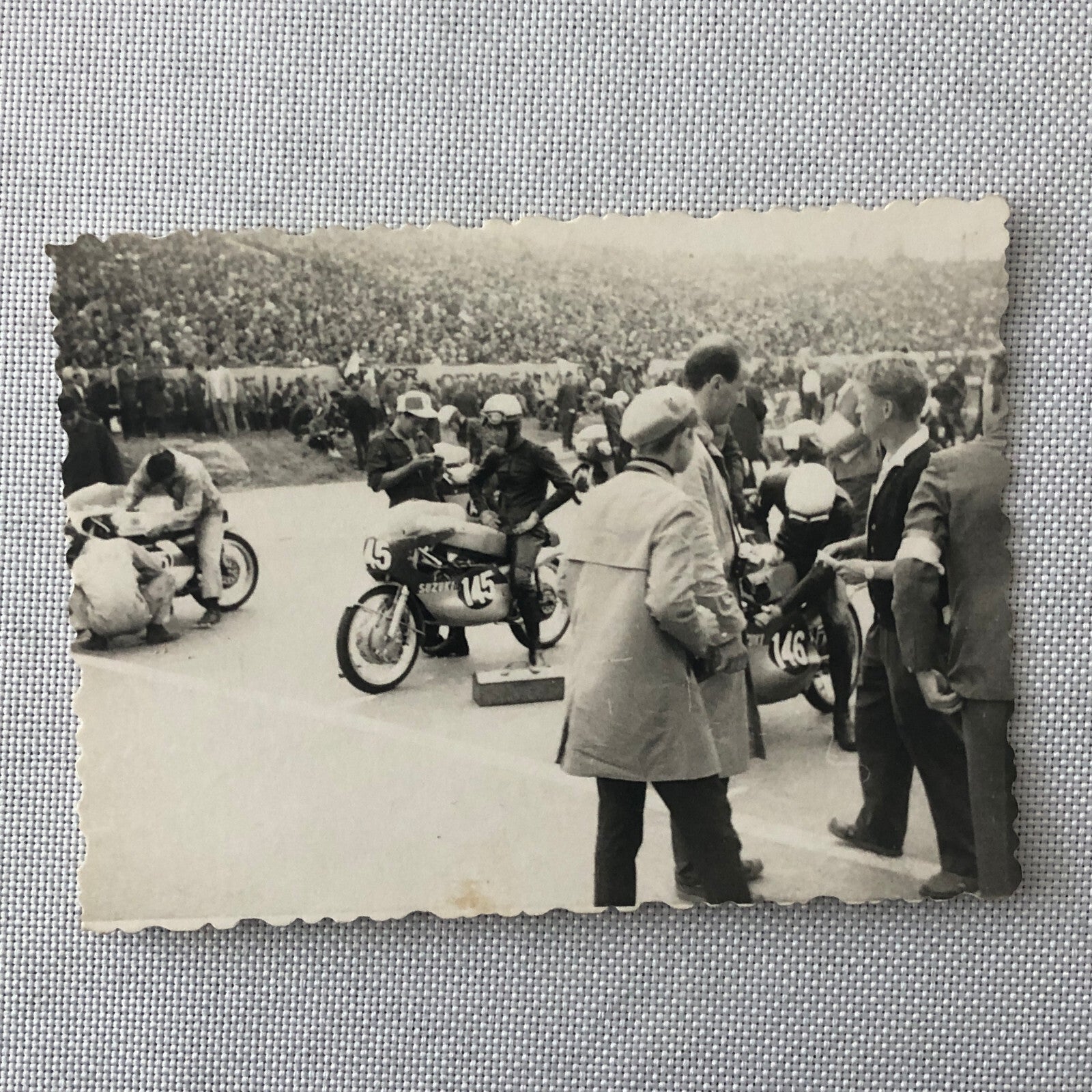 Vintage Motorcycle Racing Photo Photograph Print Germany
