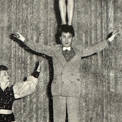 Circus Advertising Flyer Balancing Act 3 Rollings Vintage
