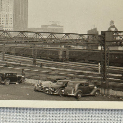 Vintage Train Photo Photograph Railroad Railway Rail Cars