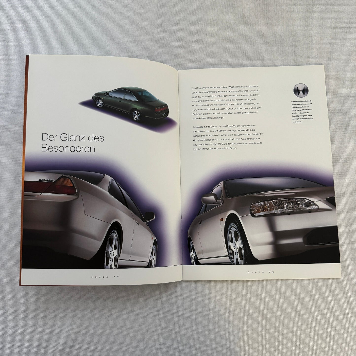 1998 1999 Honda Accord Coupe V6 Car Sales Brochure Swiss Market German Text