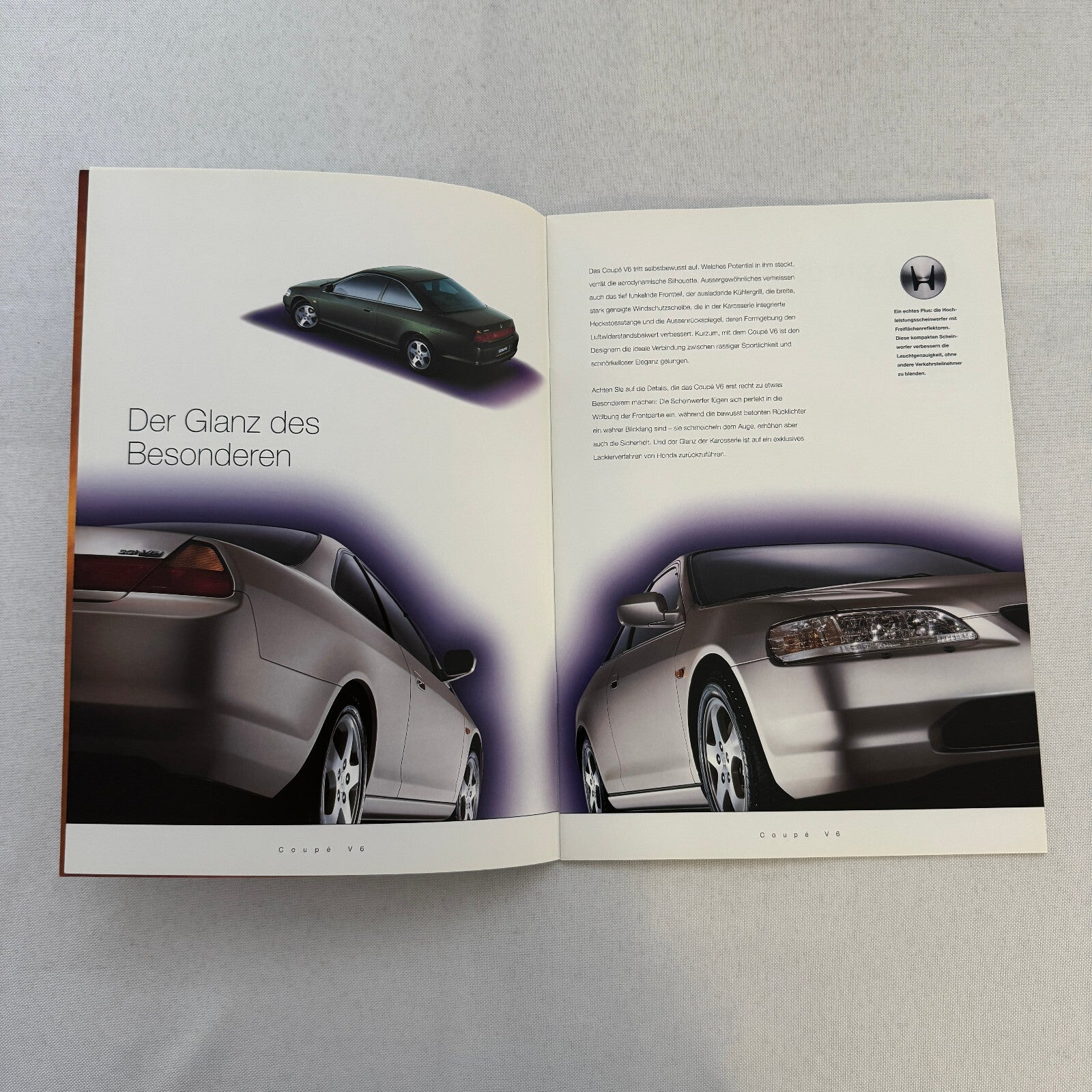 1998 1999 Honda Accord Coupe V6 Car Sales Brochure Swiss Market German Text