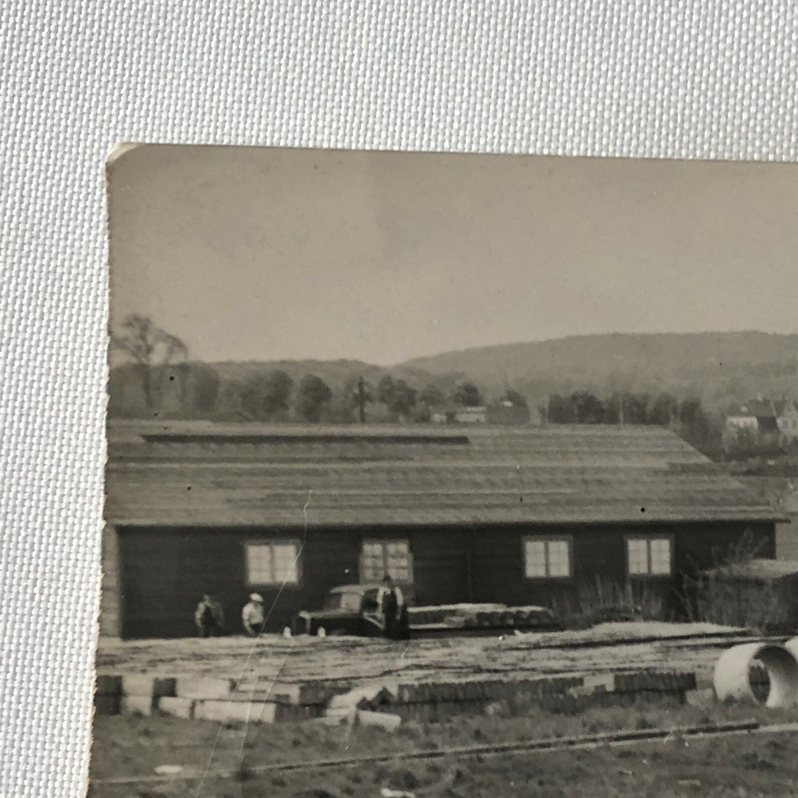 Antique Vintage Factory Company Industrial Workers Photograph ERGO Trailer