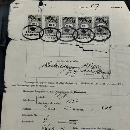 Fabrique Nationale FN Car Automobile Purchase Document Photograph Lot 2x